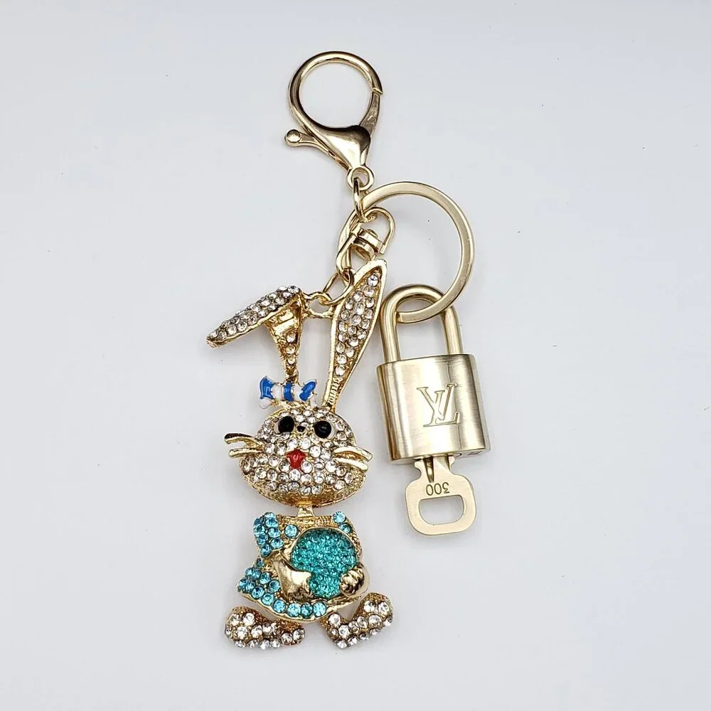 Authentic Louis Vuitton Lock & Key with unbranded Bunny Bagcharm